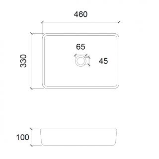 Раковина прозрачная ABBER Glas AK2312 46см